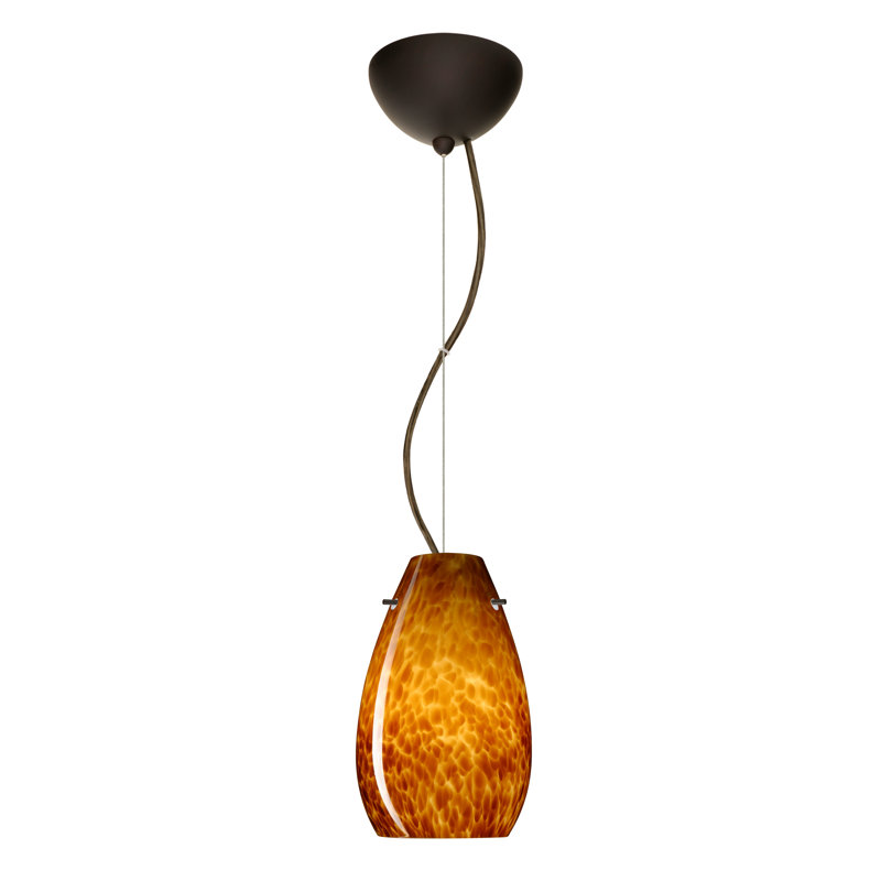 Luminaire suspendu 1 cloche pour une cloche Drasner, Bleu nuage, Bronze, Incandescent