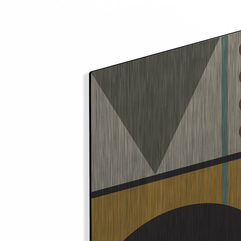 Art mural en métal George Abstract «Abstract Geometric 2» par Gary Williams, H 16 po x l 12 po