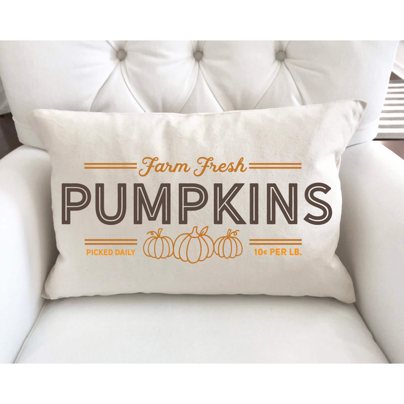  Farm Fresh Pumpkins Cotton Pillow Cover