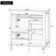 Meuble-lavabo de salle de bain avec lavabo, un tiroir rabattable et deux tiroirs-615416333