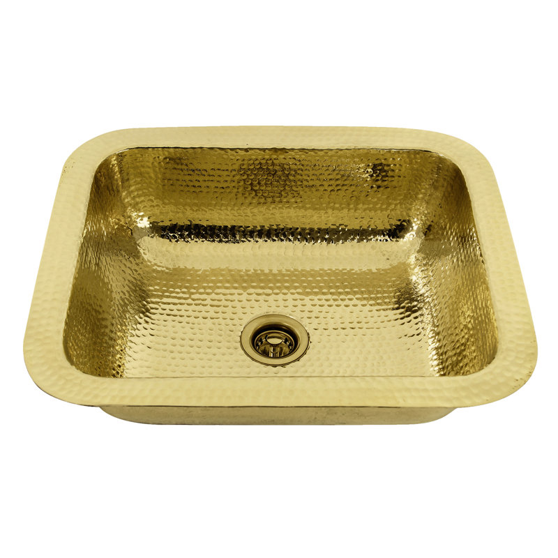 Nantucket Sinks Brightwork Home 14.5'' W Single Bowl Brass Kitchen Sink, Brass