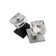 Viaggio Quadrato Hammered Texture Rosette Single Dummy with Quadrato Crystal Knob