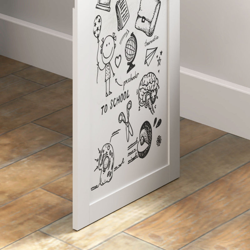 Shonteria Computer Desk Fold-Out Blackboard, White