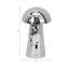 Figurine champignon en métal et verre avec détails en miroir.-1984430133