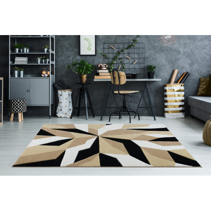 Vadlamudi Abstract Area Rug, Rectangle 60 x 110cm