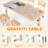 Kids Table and 4 Chair Set, Height Adjustable Toddler Table and Chair Set, Non-Slip Legs, Graffiti Desktop, Large Children Activity Table-88407582