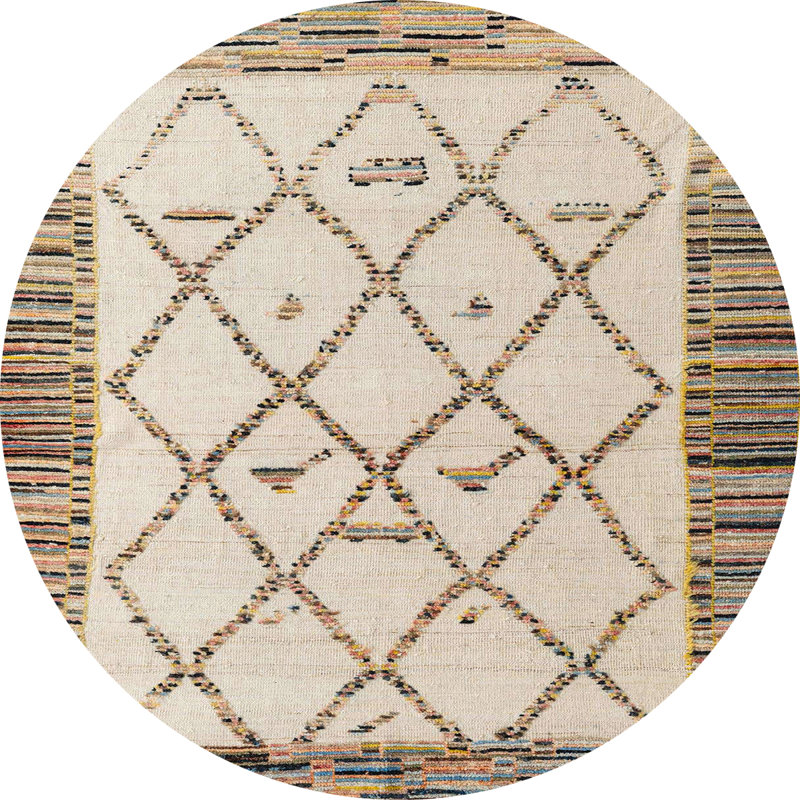 Tapis abstrait moderne 4464, Rond 3 pi