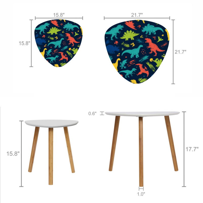 Ensemble de 2 tables basses gigognes Triangle