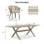 Ensemble de salle à manger rectangulaire pour l'extérieur L 80,7 po pour 8 personnes