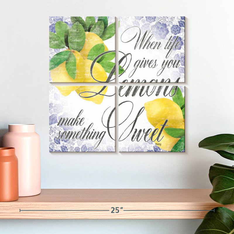 Tergel Summer Lemons II, 18" H x 18" W