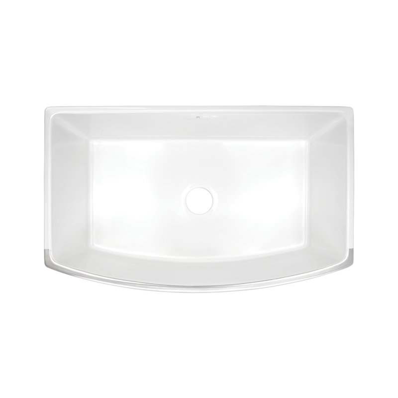 Rendezvous 33"L X 19.5"W Farmhouse/Apron Kitchen Sink, Silver