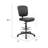 Hya Heavy Duty Swivel Office Stool With Footring, Black Cushions