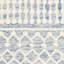 Tapis bleu / ivoire en laine tissé à plat à la main Jeannine-33678594