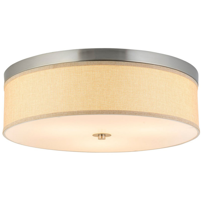 Plafonnier encastré 20,5 po 3 lumières Broyles, Lin naturel