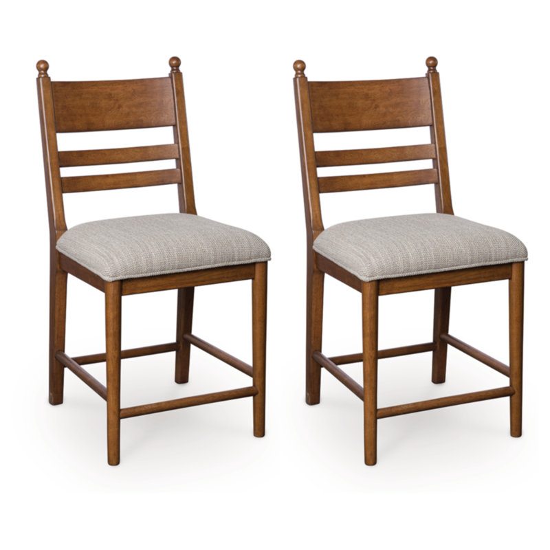 Kanisha Counter Height Barstool (Set Of 2), Brown