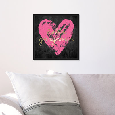 Gorgeous Salute Hot Pink - Textual Art on Canvas