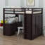 Lit mezzanine avec tiroirs, bureau et garde-robe