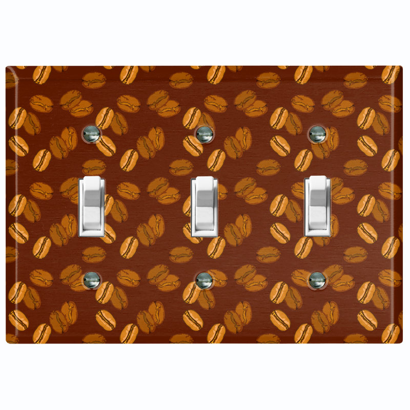 Patterned 3 - Gang Toggle Light Switch Standard Wall Plate
