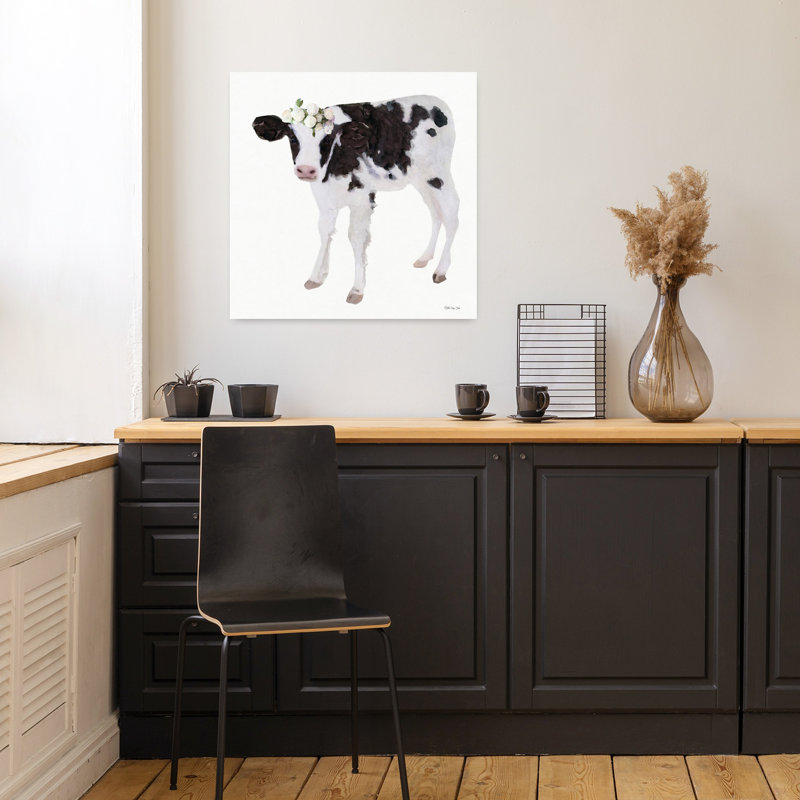 Art de fleur de vache Rosie, H 18 po x l 18 po