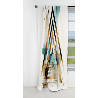 Hanscom - Abstract Curtain - Blackout Geometric Shapes Curtain - 1 Panels