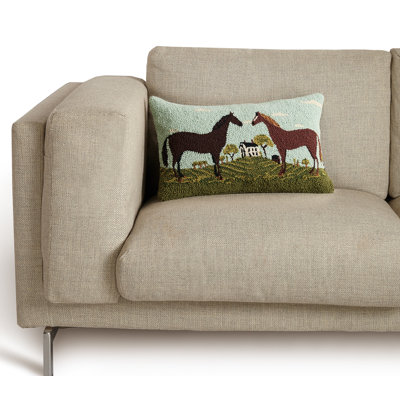 Coussin en laine Horses