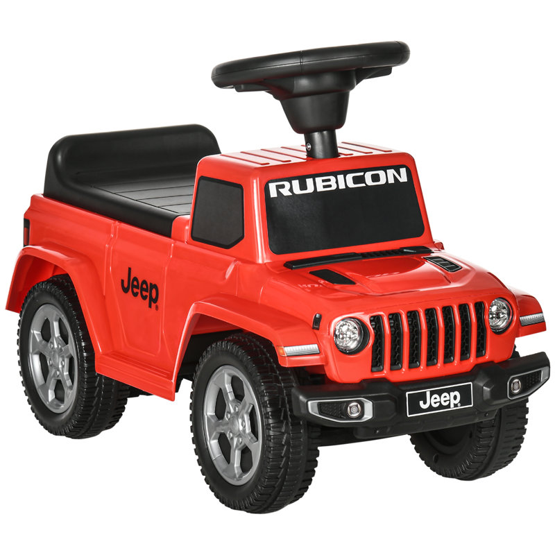 Red Toddler Ride-On Jeep with Engine Sounds