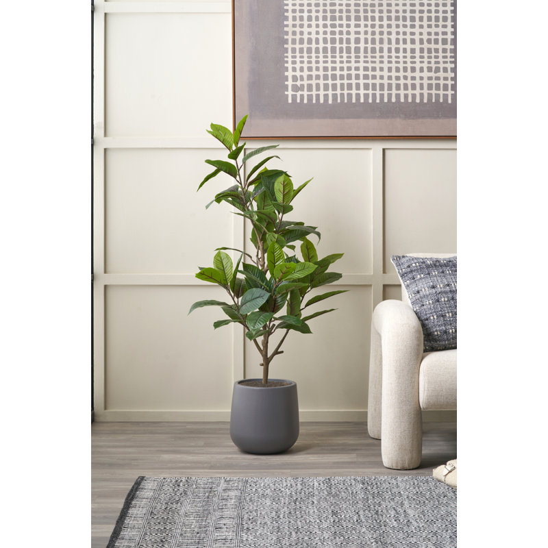 130cm Faux Magnolia Tree in Fibrestone Pot