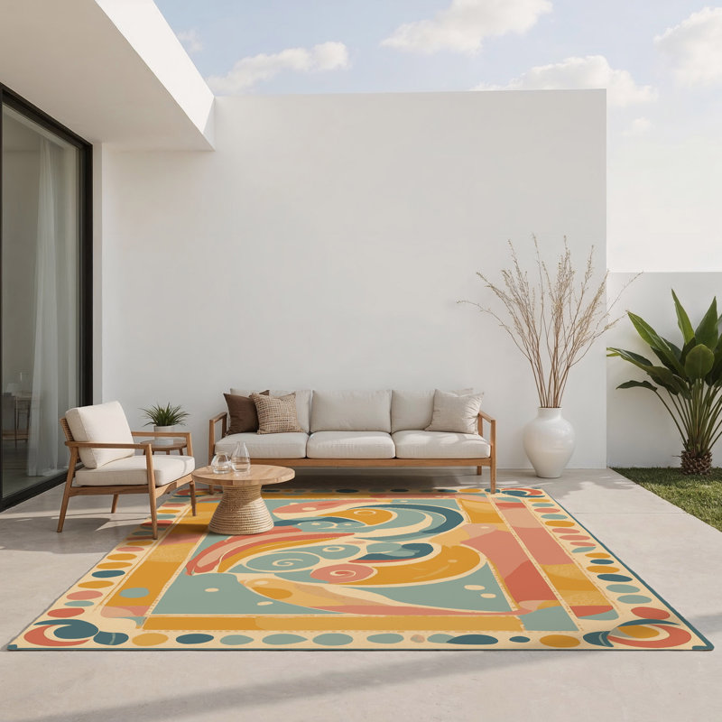 Flashy Beam Indoor And Outdoor Area Rug, Rectangle 1'6" x 2'6"