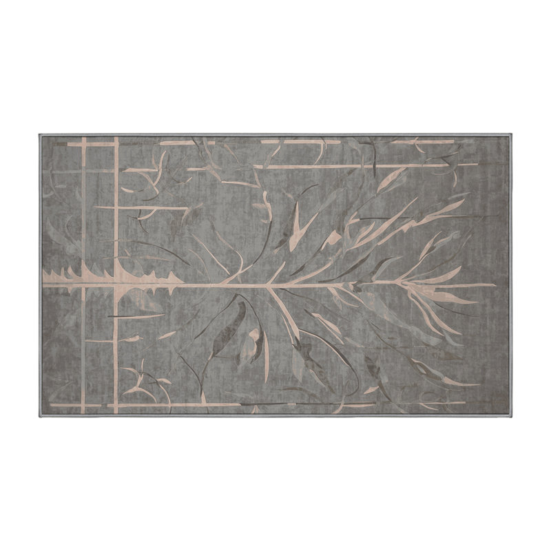 Tapis gris soyeux et moelleux, Tapis de couloir 2 pi x 5 pi