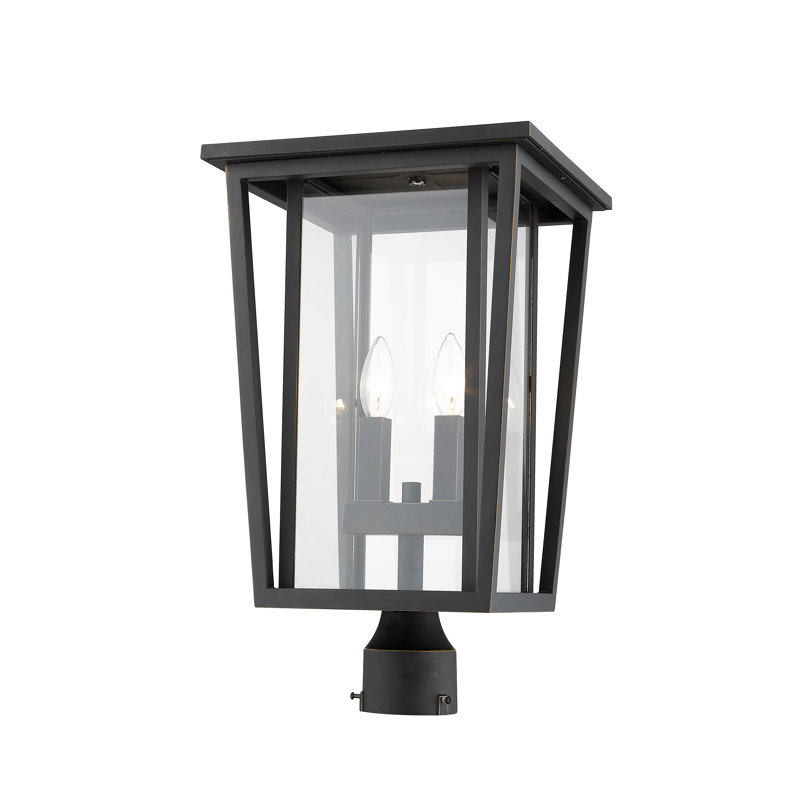 Luminaire suspendu à 2 lumières Amreet, Bronze huilé