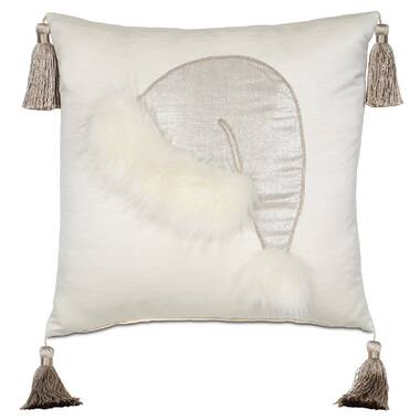 Holiday Wintry Wreath Square Pillow Cover & Insert Eastern Accents