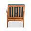 Ensemble 3 pièces de canapé et table en bois d'acacia avec coussins crème Perla-129508041