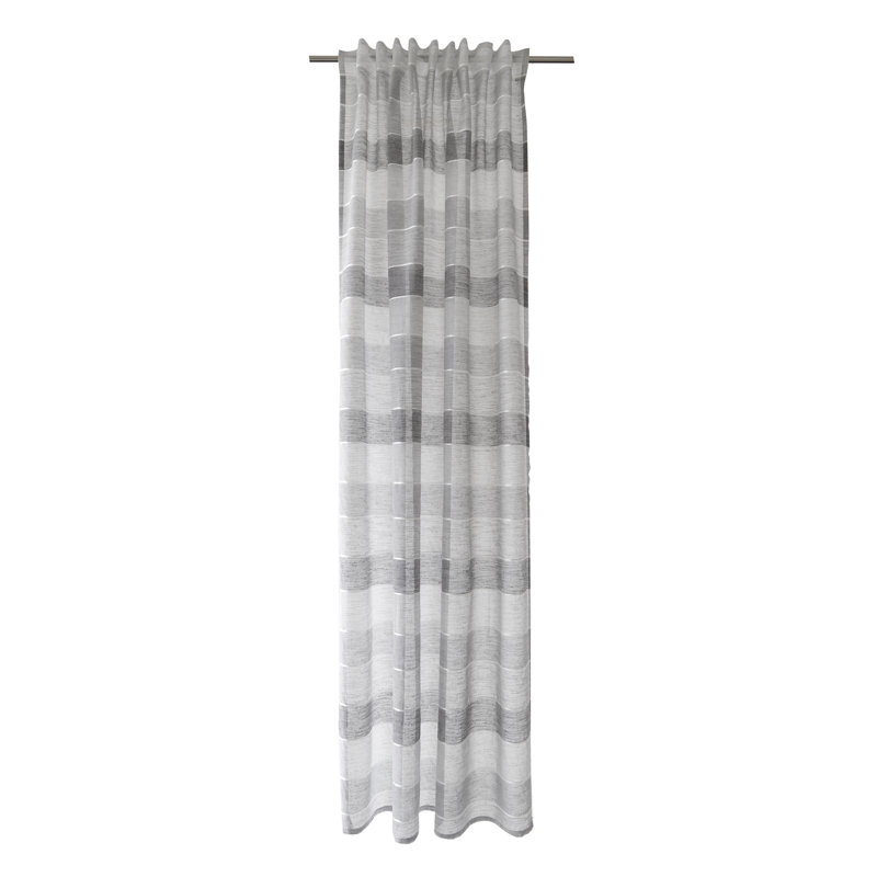 Dickman Semi Sheer Curtain, Grey