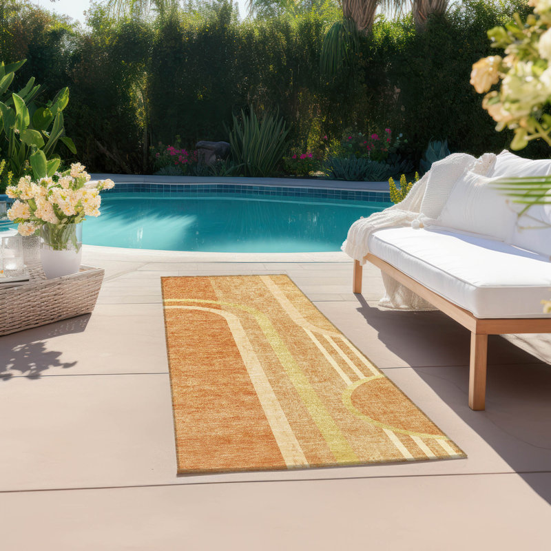Tapis intérieur / extérieur avec envers antidérapant Lovell, Tapis de couloir 2 pi 3 po x 7 pi 6 po