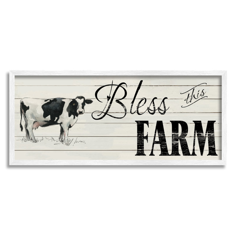 «Bless this Farm», reproduction sur toile tendue surdimensionnée par Carol Robinson, H 13 po x l 30 po