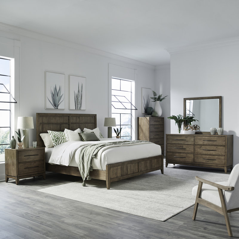 Hinkle Queen Panel Bed, Dresser & Mirror, Chest, Nightstand Bedroom Set, Queen