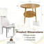 Table de salle à manger compacte ronde pour petit déjeuner, table de salle à manger de style Mid-Century avec 2 chaises rembourrées en polyuréthane-1118917749