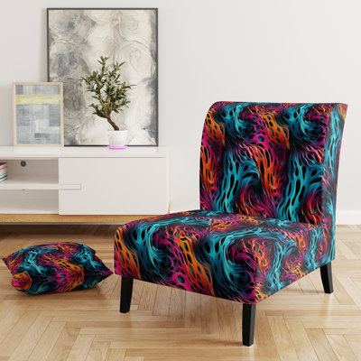 Fauteuil de chambre rembourré moderne et contemporain Futuristic Striped Fusion I