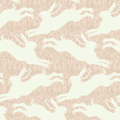Houblon léchant - papier peint rosé