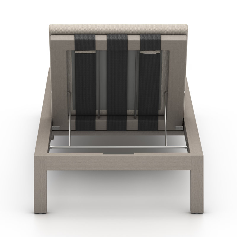 Sonoma Outdoor Teak Chaise Lounge, Faye Sand, Washed Brown