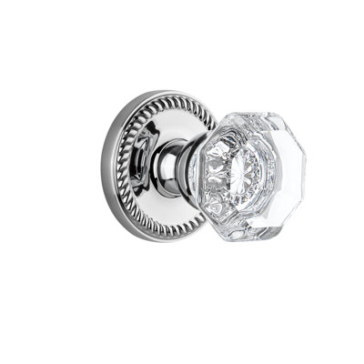 Grandeur Newport Rosette Passage with Chambord Crystal Door Knob