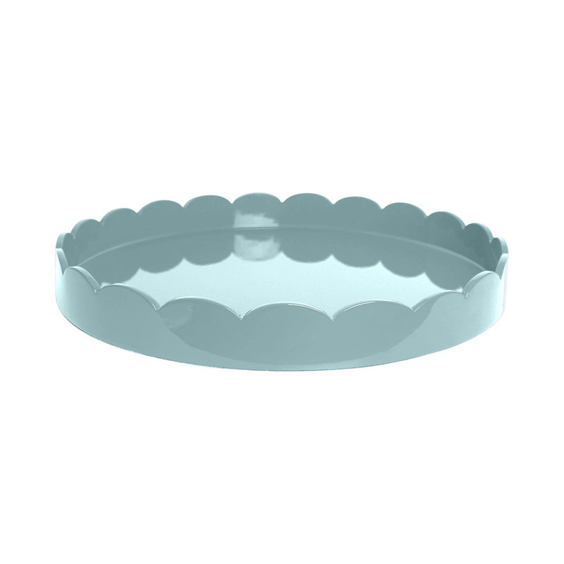 Plateau rond festonné, Bleu, H 16 po x l 16 po x P 2 po