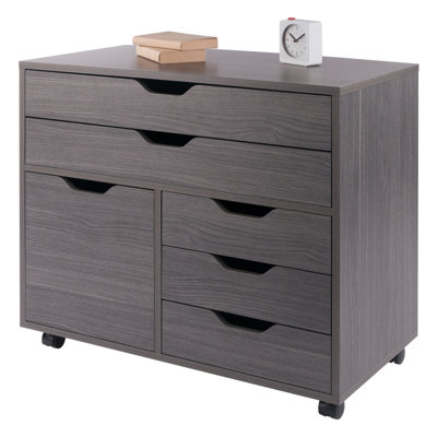 Comacho 3-section Multi-storage Mobile Cabinet, Charcoal by Latitude Run