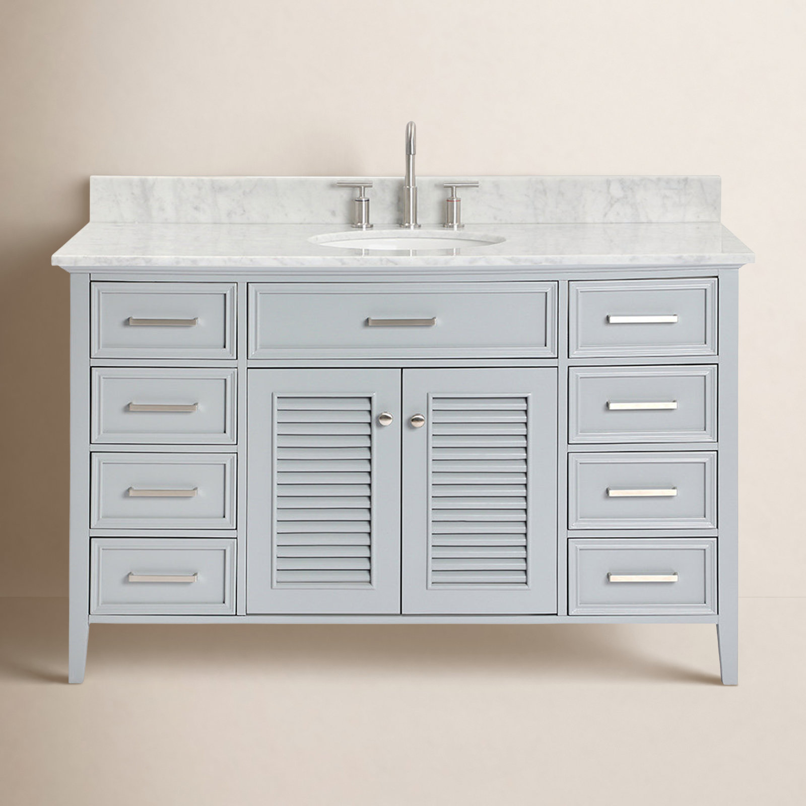 55'' Single Bathroom Vanity, Gray