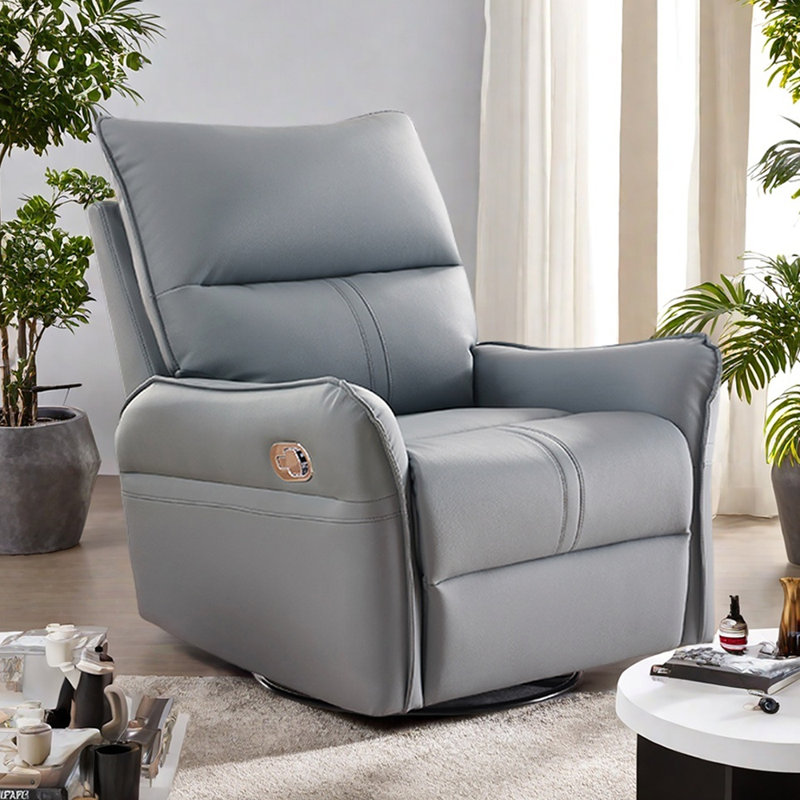 Single Sofa Ergonomic Multi-Functional Recliner, Gray