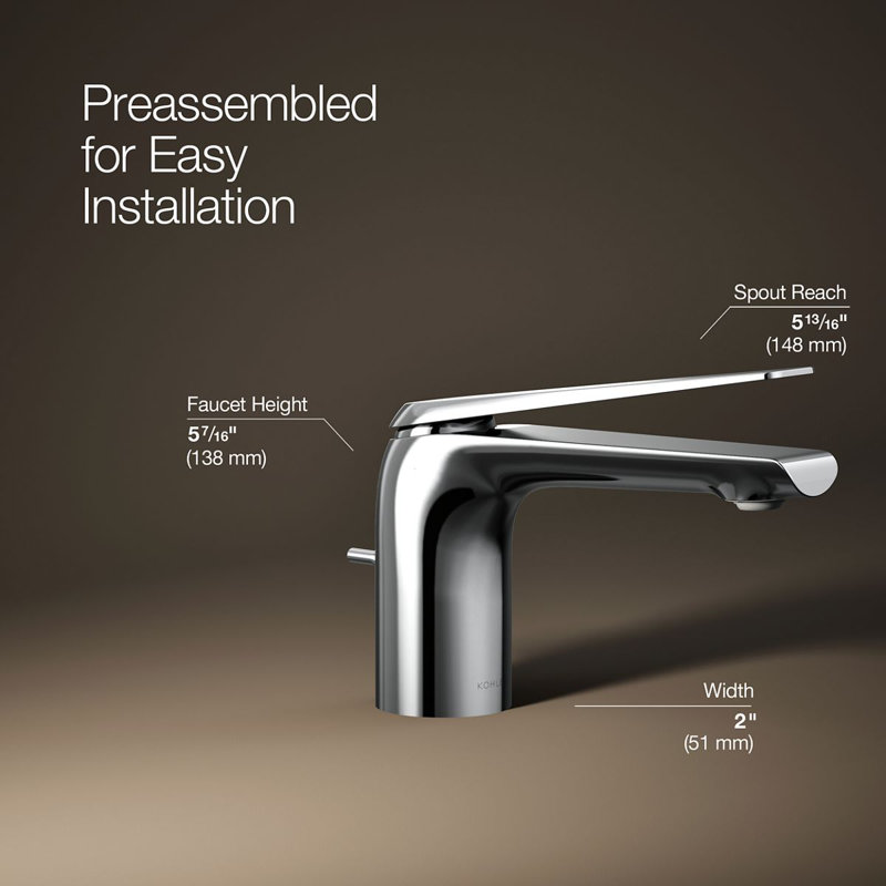 Avid Single-Handle Bathroom Sink Faucet, Polished Chrome