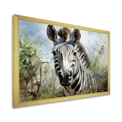 Zebra Stripes In Jungle, reproduction d'art sur toile