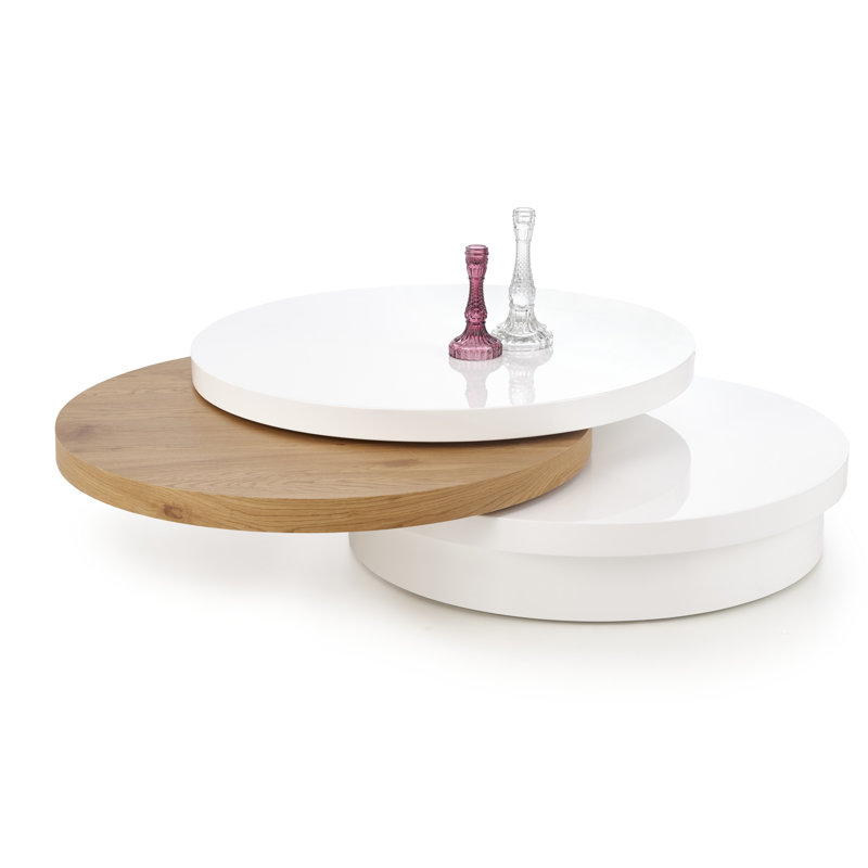 Jesup Solid Coffee Table, Golden Oak/White