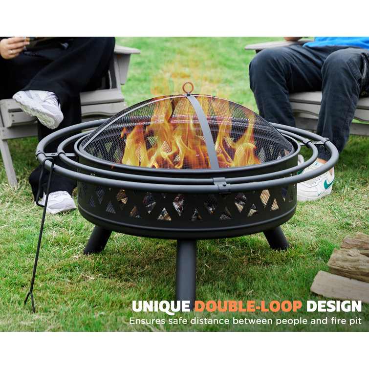 George Oliver Jahidul 24 H x 36 W Steel Wood Burning Outdoor Fire Pit &  Reviews