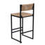 Tabourets de café polyvalents - 2, corde de papier tissé, base de 2 chaises de bureau à domicile élégantes, siège, étable